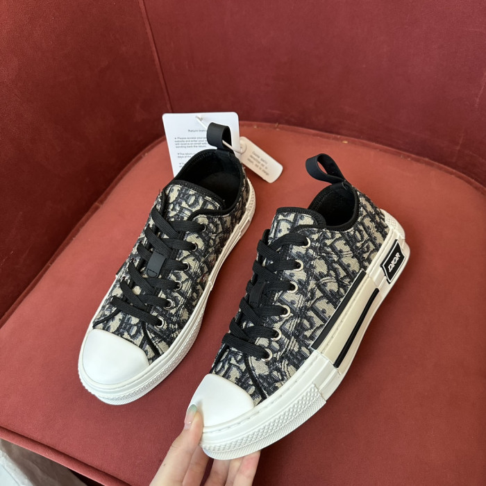 Dior B23 Low Top Canvas Oblique Black D05
