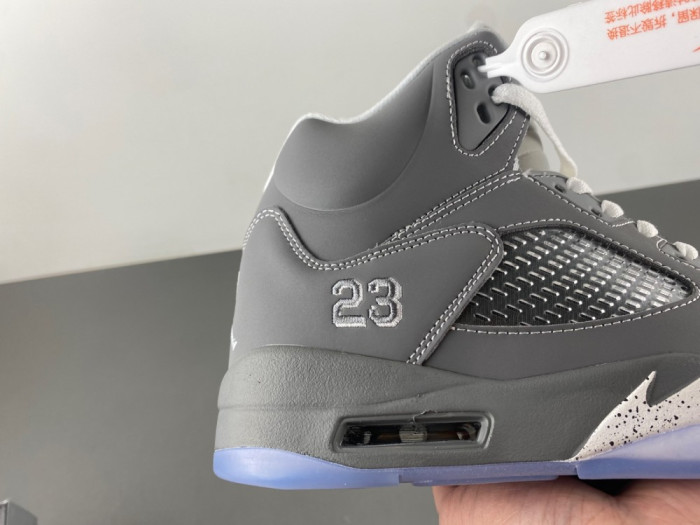 OFF WHITE AIR JORDAN 5 RETRO WOLF GREY - 136027-005