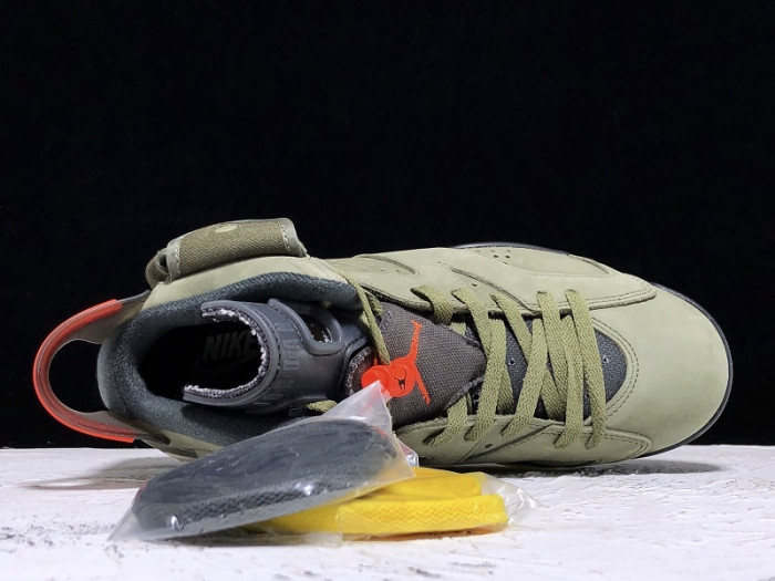 travis scott air jordan 6 medium olive - cn1084-200